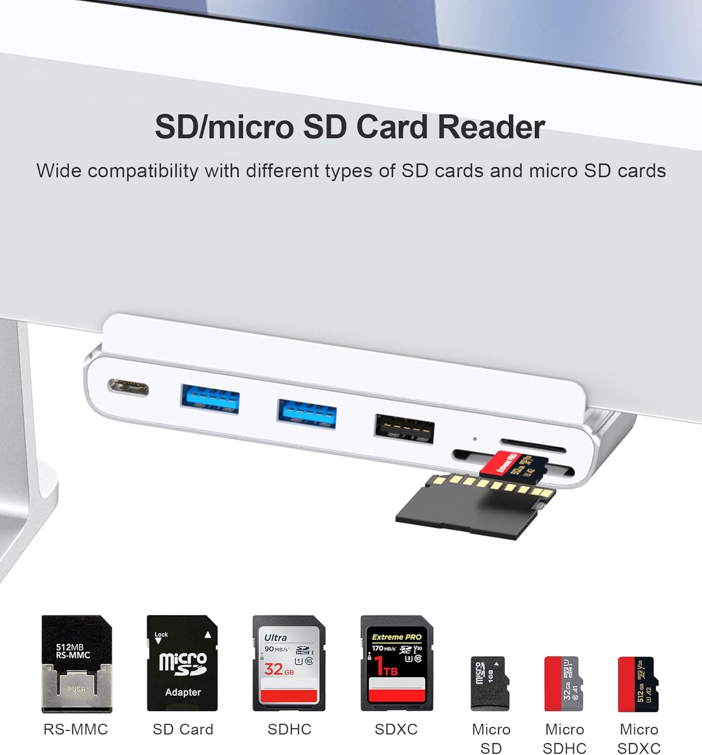 Detalle 1 de GEWOKLIY 7-in-1 USB-C Hub 5 Gbit/s