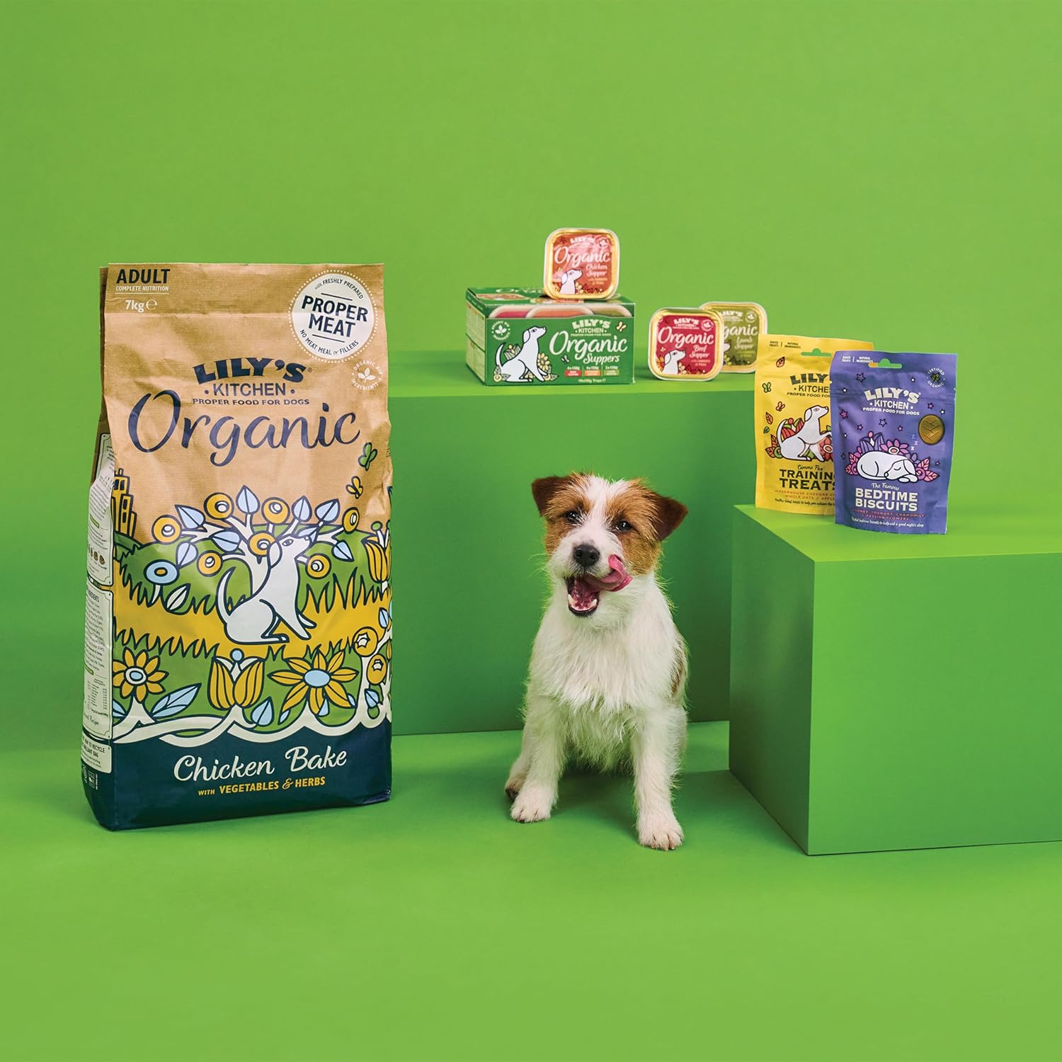 Detalle de Lily’s Kitchen Aliments secs pour chiens adultes au poulet bio cuit au four – 7 kg