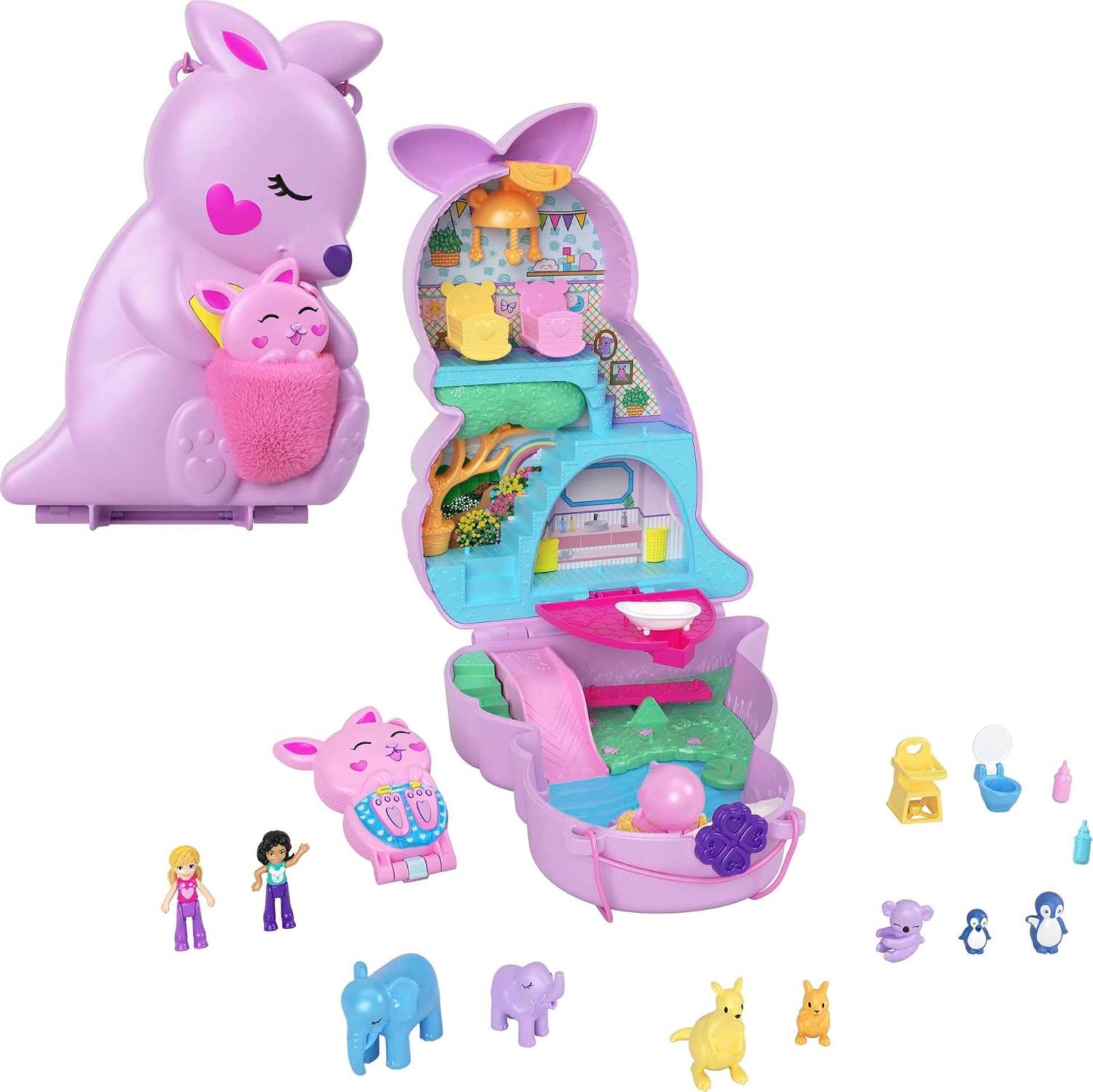 Thumbnail 6 de Polly Pocket Dolls & Playset with Pets & 13 Accessories – 2-in-1 Seahorse Wearable Purse