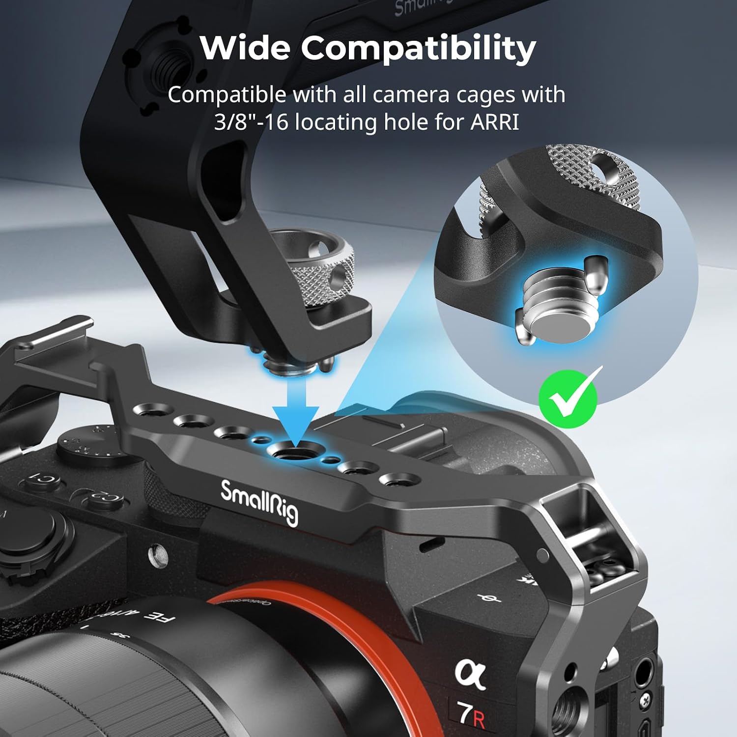 Thumbnail 1 de SmallRig Lightweight Top Handle with ARRI Locating Pins (Model 4757) – 113g