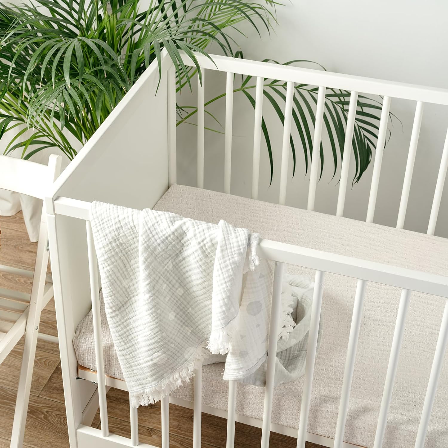 Detalle 2 de Peepeemax Musselin Spannbettlaken 2er Pack