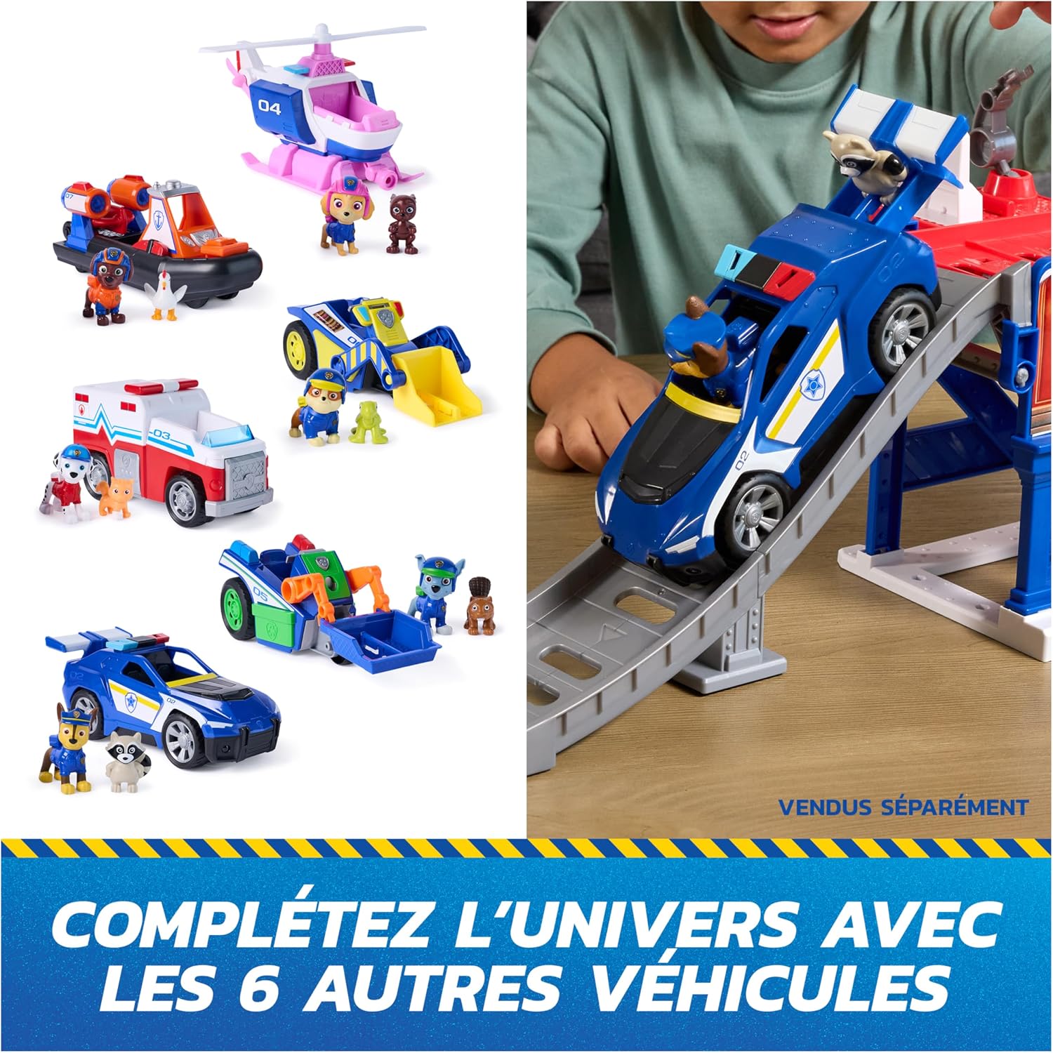 Thumbnail 6 de Paw Patrol Pat Patrouille – Elévateur de Dépannage Search & Rescue Mission détective avec Ryder (voiture figurine à collectionner)