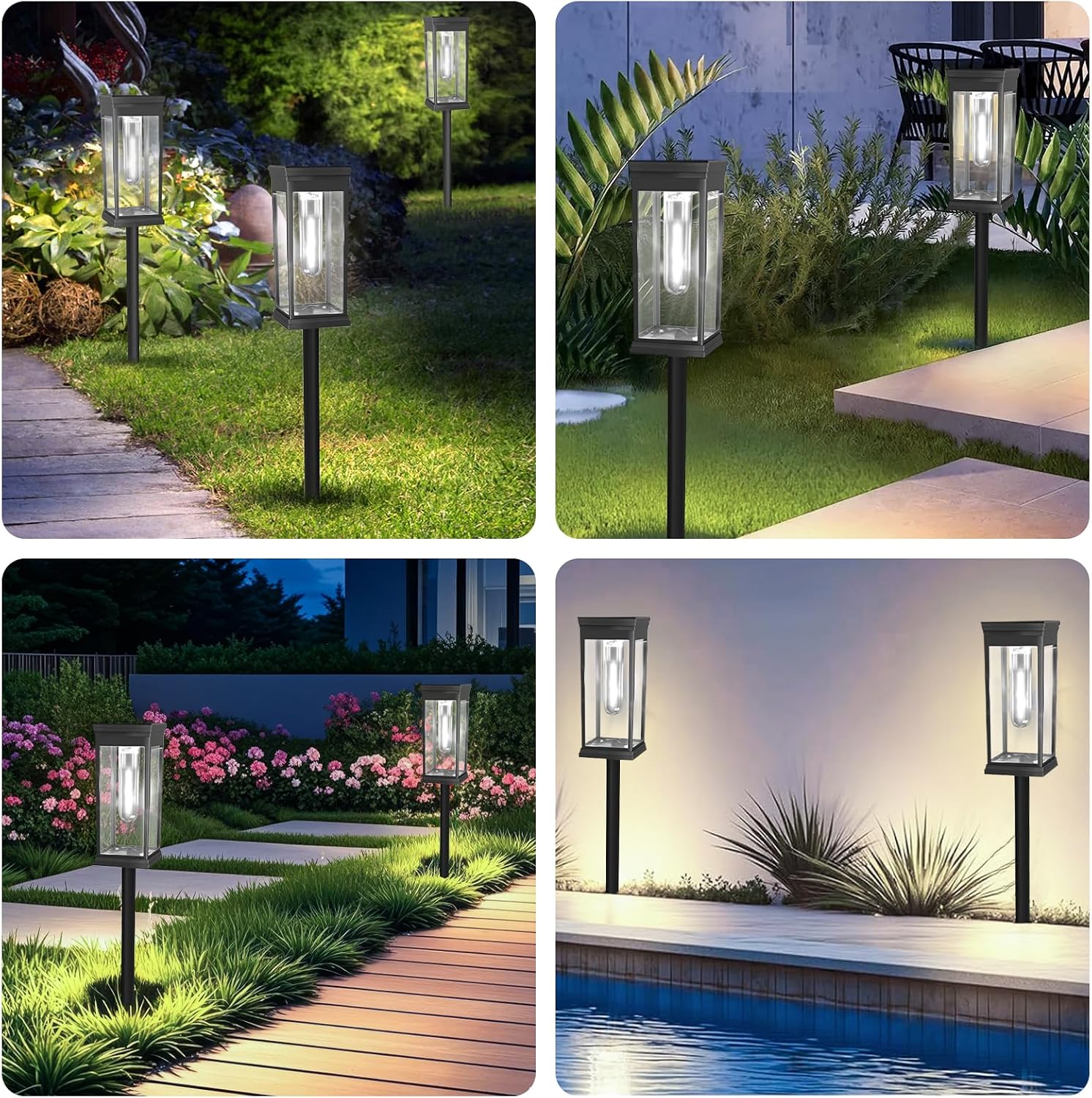 Thumbnail 6 de Yorezcop PW-04 Solar Pathway Lights, 8-Pack, Waterproof, 3 Height Options