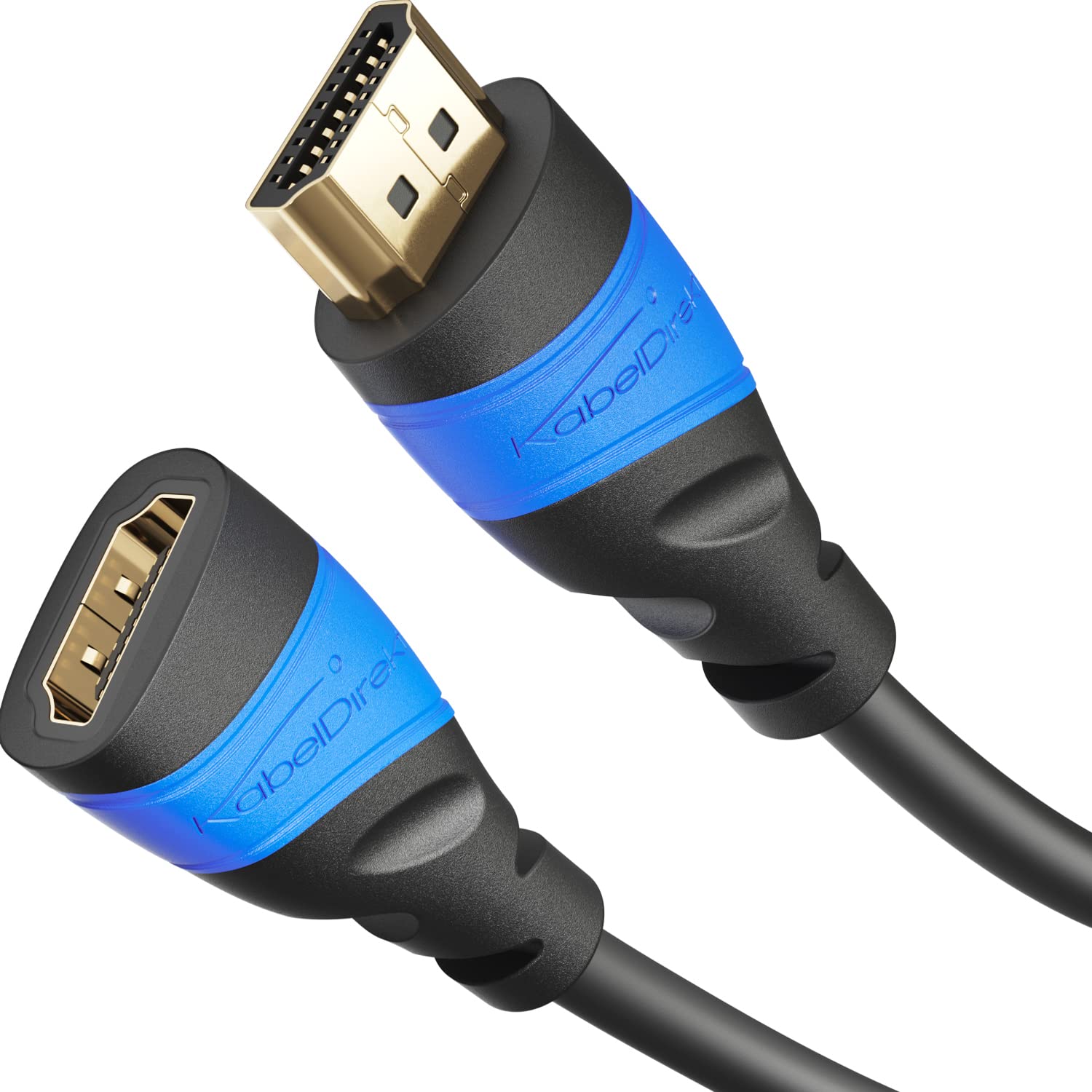 Detalle de KabelDirekt – Cavo di prolunga HDMI con schermatura A.I.S. da 1,5 m (4K@60Hz) per PS5/Xbox e HDMI 2.1