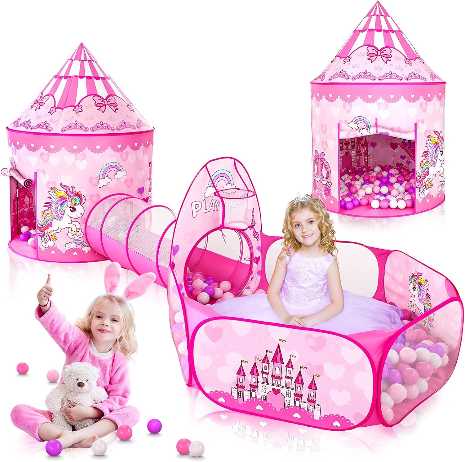Wilwolfer Tienda de Campaña Infantil 3 en 1