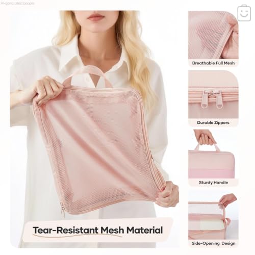 Detalle de Veken 9/11 Set Compression Packing Cubes Garment Bags for Travel Essentials