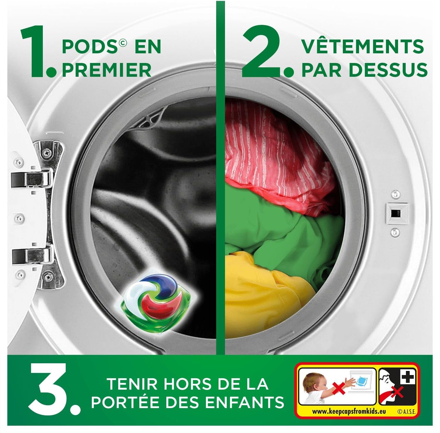 Thumbnail 6 de Ariel PODS 4en1 Ultra Détachant – Lessive en capsules, 88 lavages (2x44), taches jusqu’à 7 jours