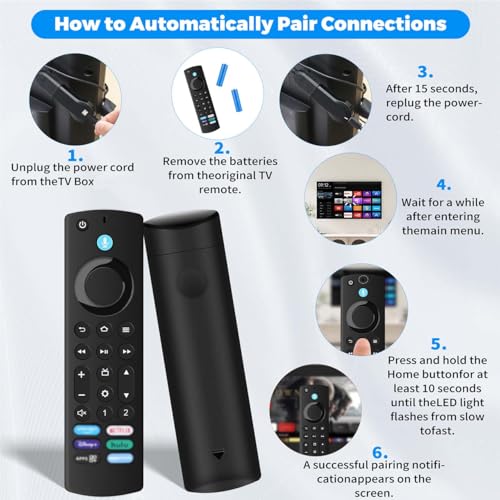 Detalle 2 de Telecomando Vocale Sostitutivo (4 Gen) di Vemfay per F1r-e TV St-1ck e Smart TV Cube – controllo vocale e shortcut