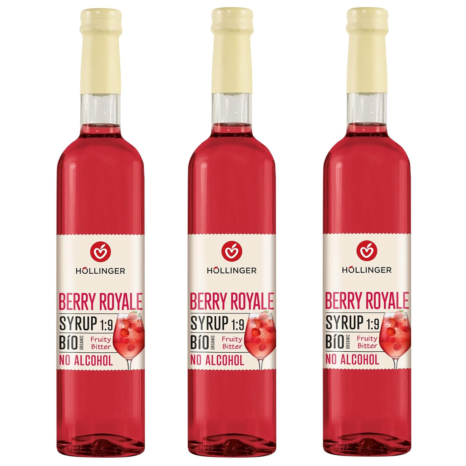 Höllinger Berry Royale Cocktailsirup Vegan 3x500 ml