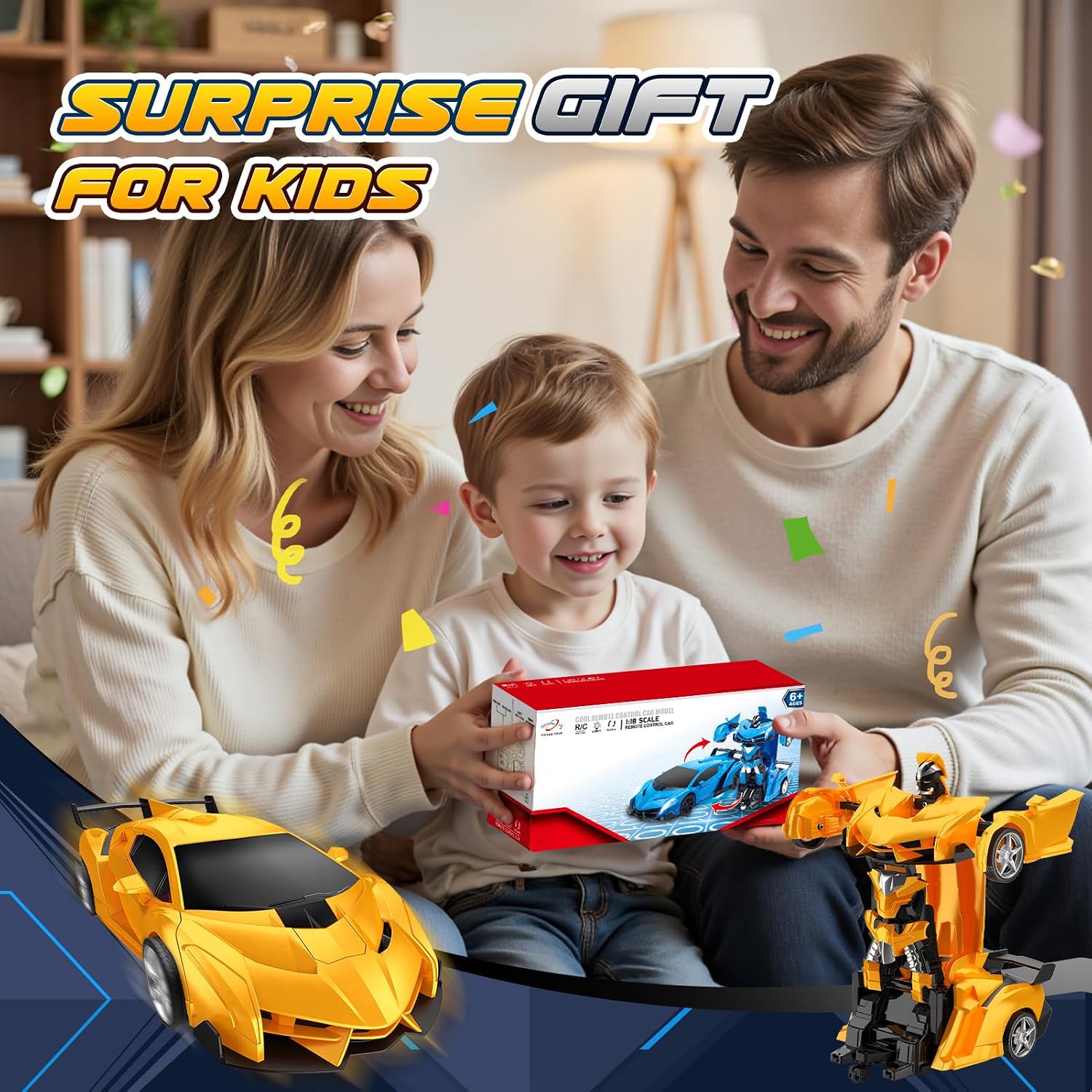 Thumbnail 6 de Braxel 2 in 1 Transforming RC Car and Robot – 2.4GHz, 360° Stunts for 3–12 Year Olds