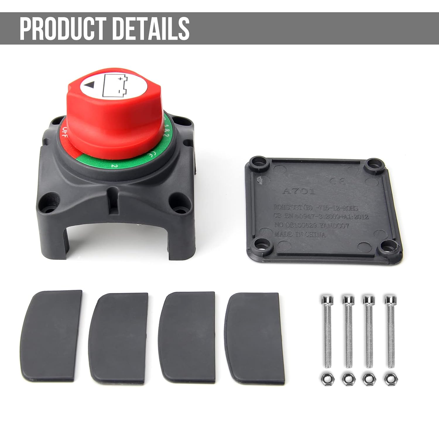 Thumbnail 4 de I LITTON 1-2-Both-Off Battery Disconnect Switch (2 Pack) for 12V–48V Systems
