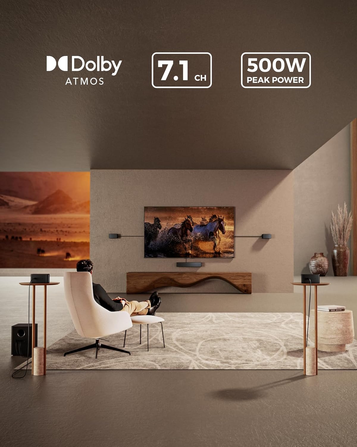 Thumbnail 1 de ULTIMEA Poseidon D80 Boom 7.1. Dolby Atmos soundbar home theatre system with wireless subwoofer