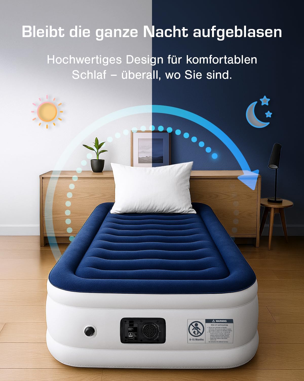 Detalle de Active Era Luftmatratze 1 Person 99×188×36,5 cm mit Elektro-Pumpe