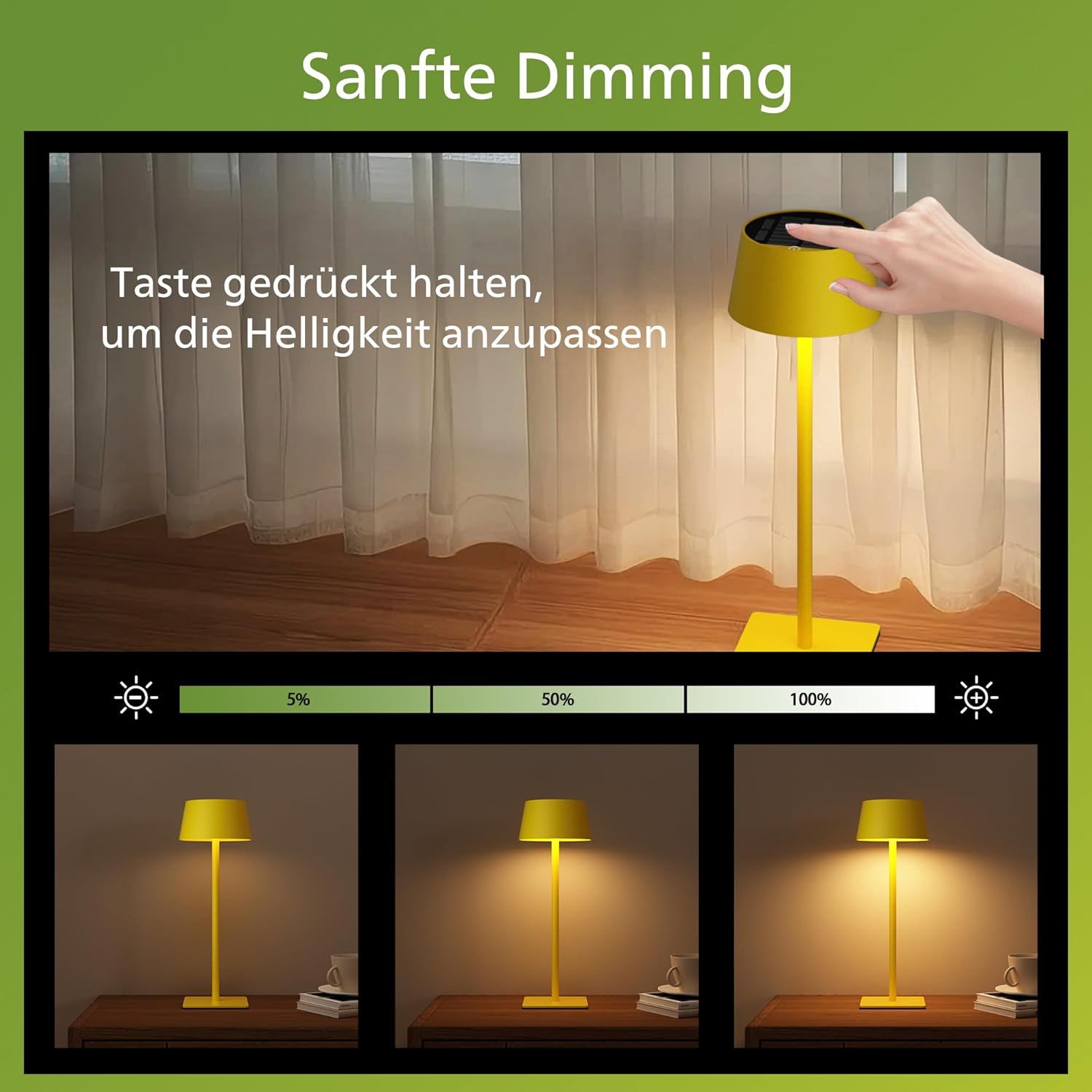Thumbnail 2 de Philips Solar Tischlampe Kabellose 2 Stück – Tragbare LED Akku Tischleuchte mit 2-stufiger Höhenverstellung