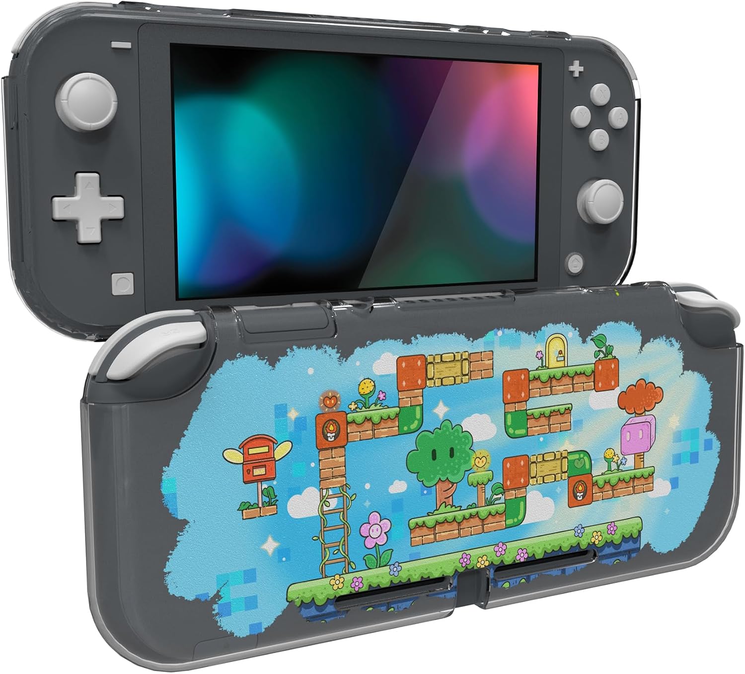 Thumbnail 6 de PlayVital Custom Protective Case for Nintendo Switch Lite — Slim TPU Cover (Blocks Adventure)
