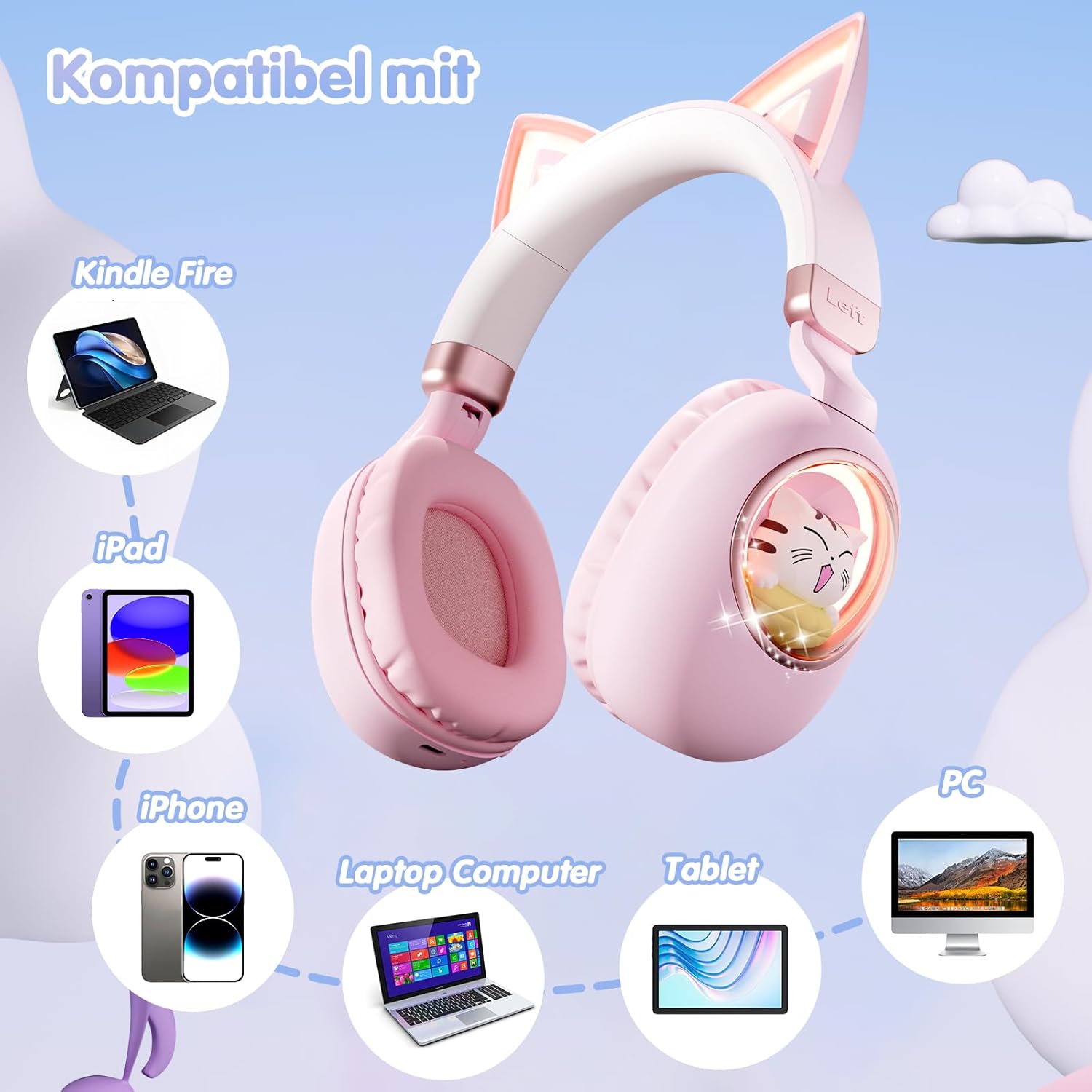 Thumbnail 5 de Sunvito Kinder Kopfhörer Bluetooth 5.4