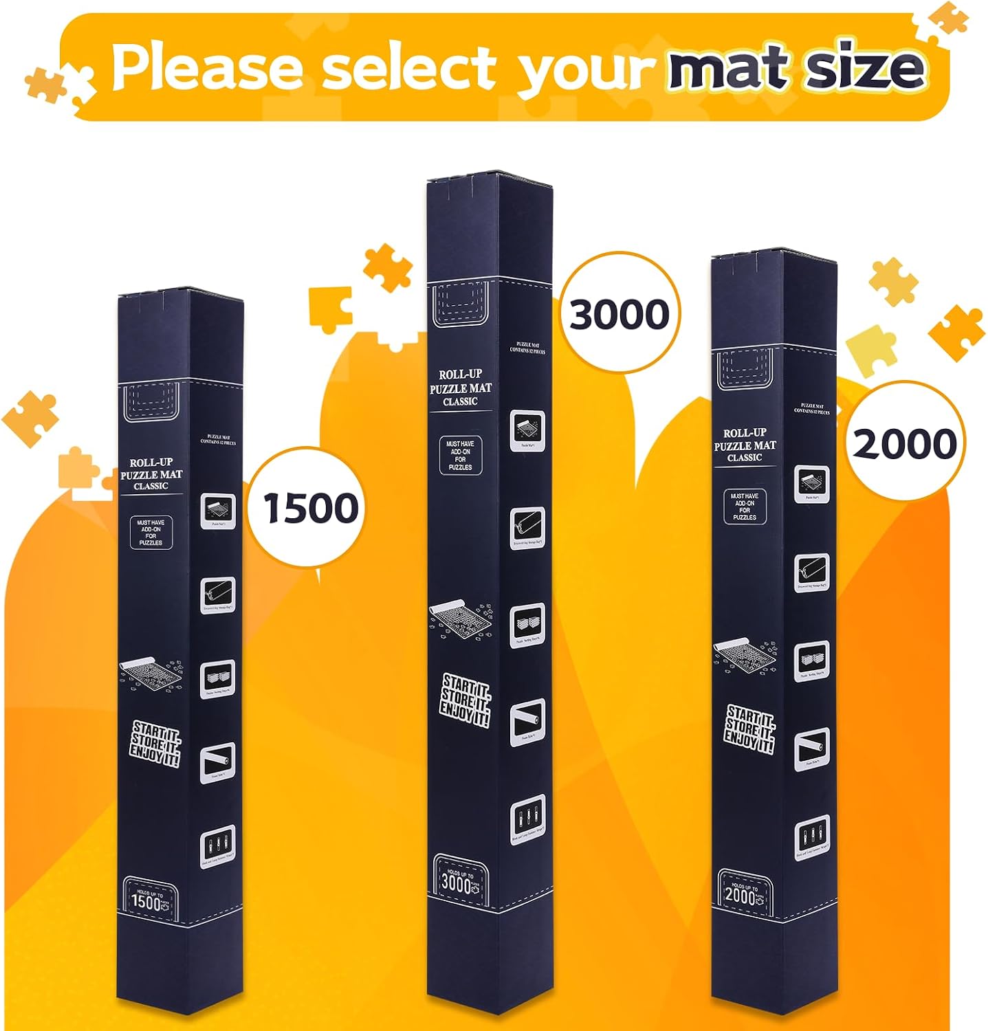 Thumbnail 6 de Puzzlematte Puzzleunterlage als Roll-Matte bis 3.000 Teile – 3000/2000/1500/1000 Teile, Puzzlemappe & Sortierfächer
