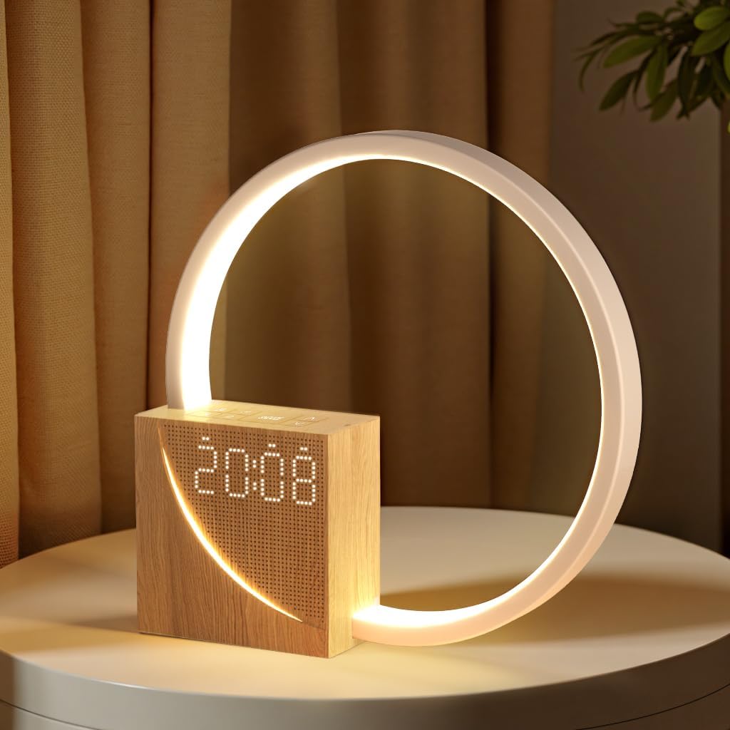 Thumbnail 6 de blonbar Nachttischlampe mit Wake Up Licht – 3-stufig dimmbar, Dual-Wecker, Nature Sound & USB-Ladefunktion