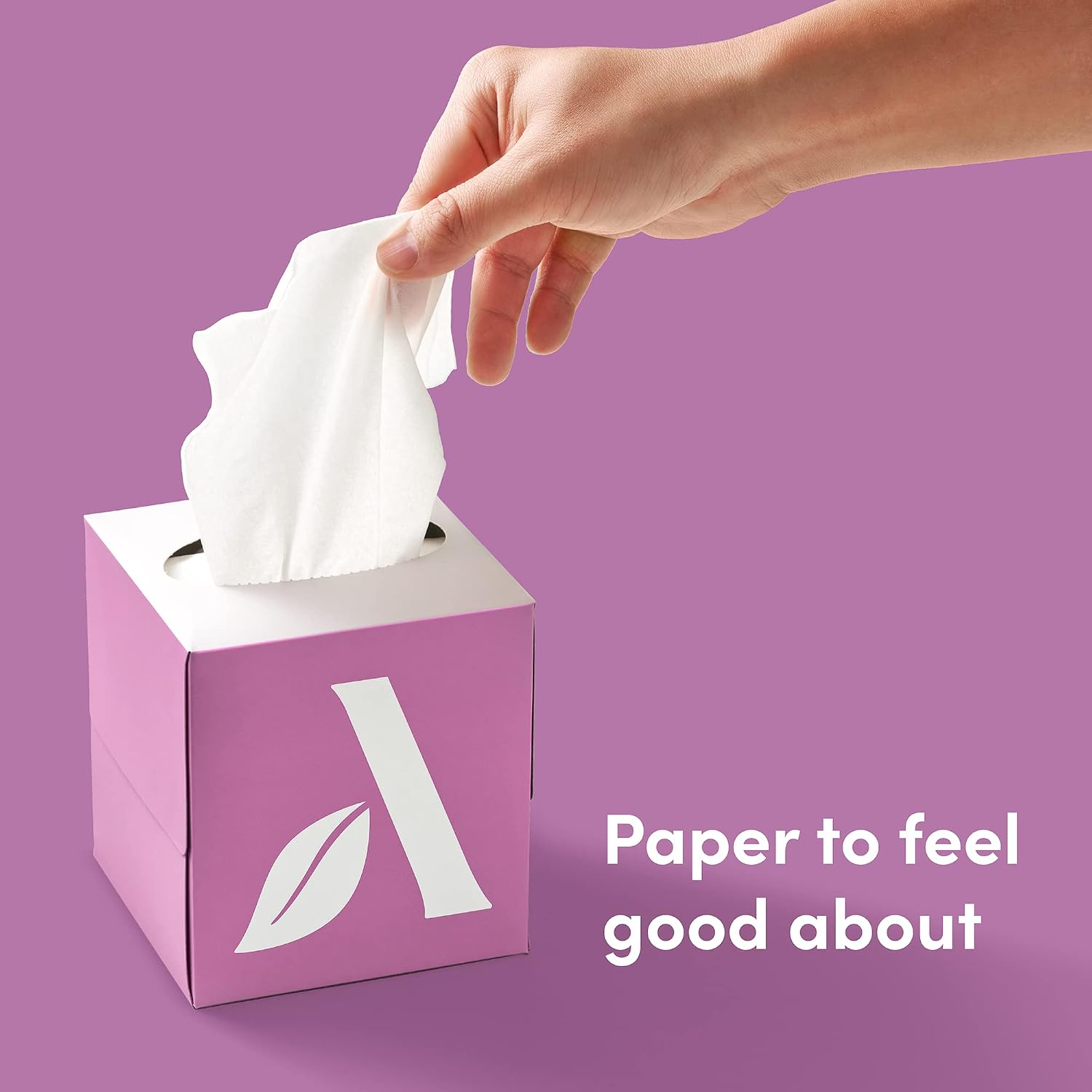 Detalle de Amazon Aware 100% Bamboo Facial Tissues, 3-Ply, FSC Certified, 12 Pack (60 Sheets per Box, 720 Total)