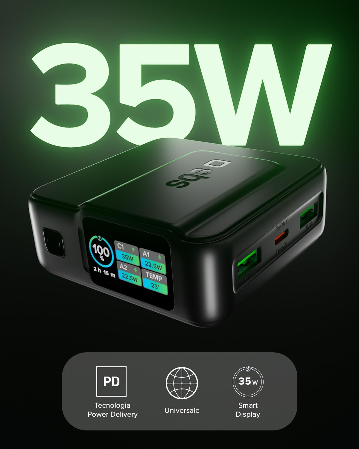 Thumbnail 1 de SBS Pulse Power HD 35W 10000mAh power bank
