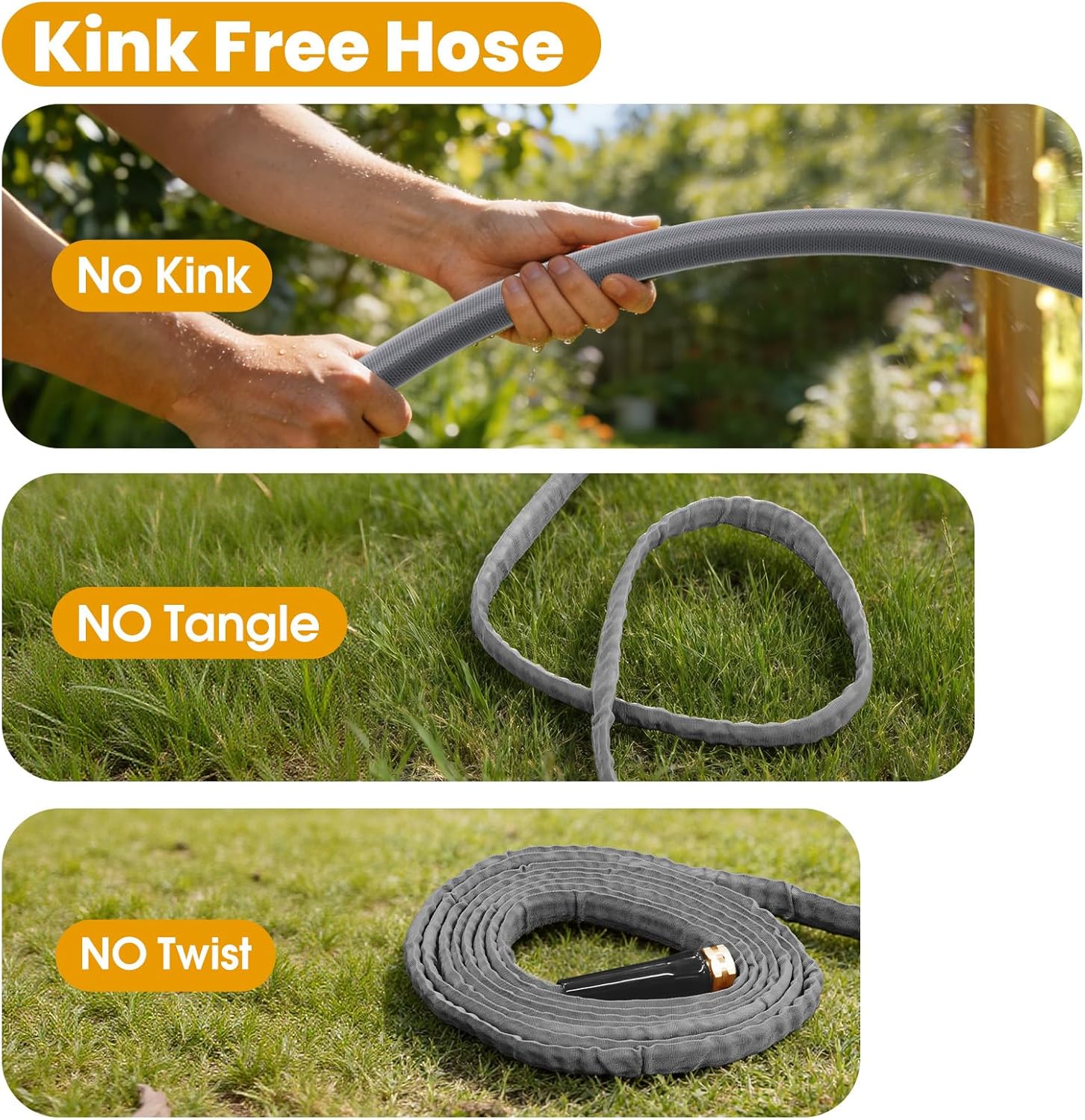 Thumbnail 6 de GUKOK 100 FT Non-Expanding Garden Hose — Ultra-Light, Kink-Free, Burst-Resistant