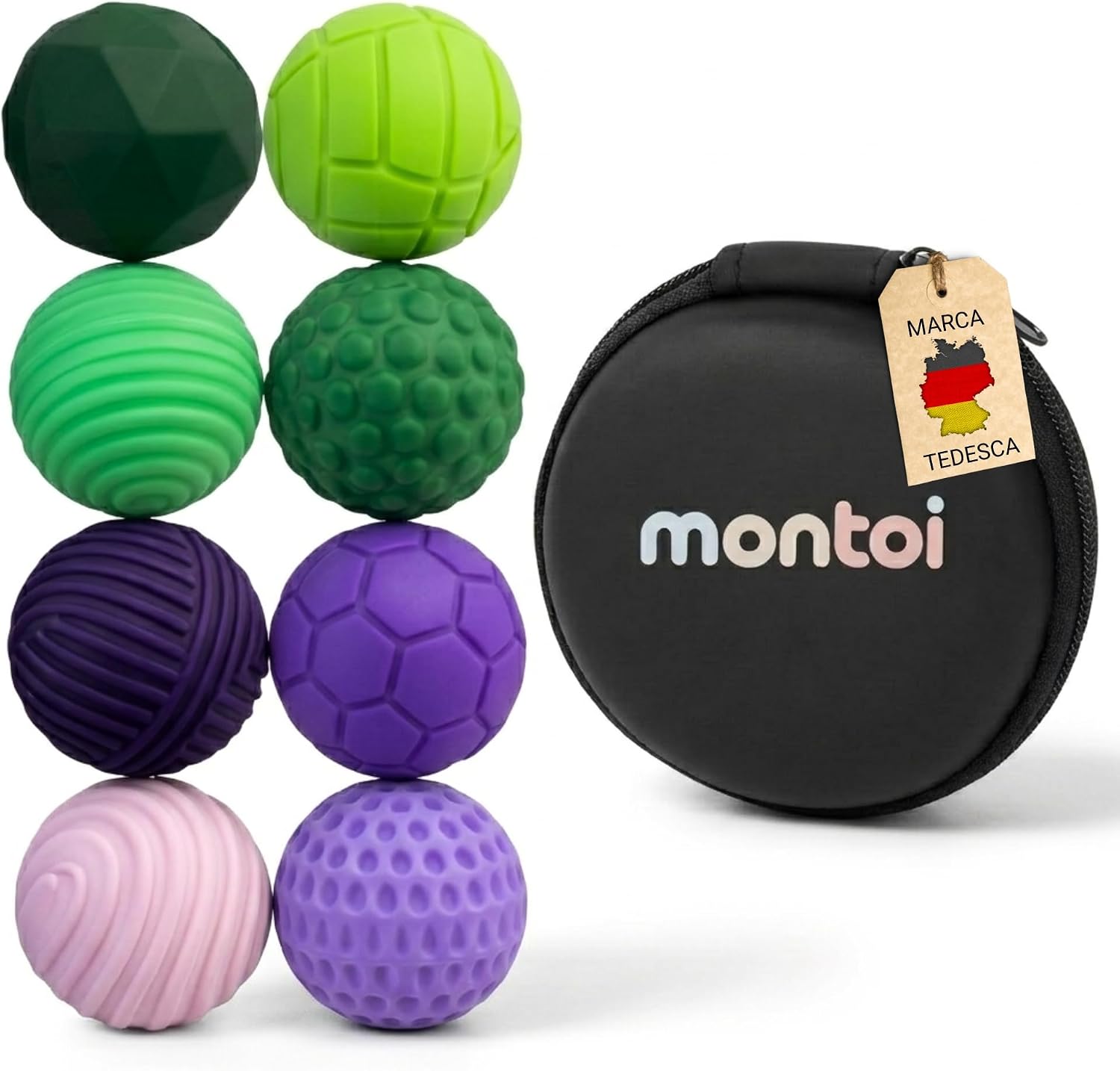 Magnetic Fidget Toys - Giocattolo antistress con sfere magnetiche (Verde-Viola) | Focus Dots