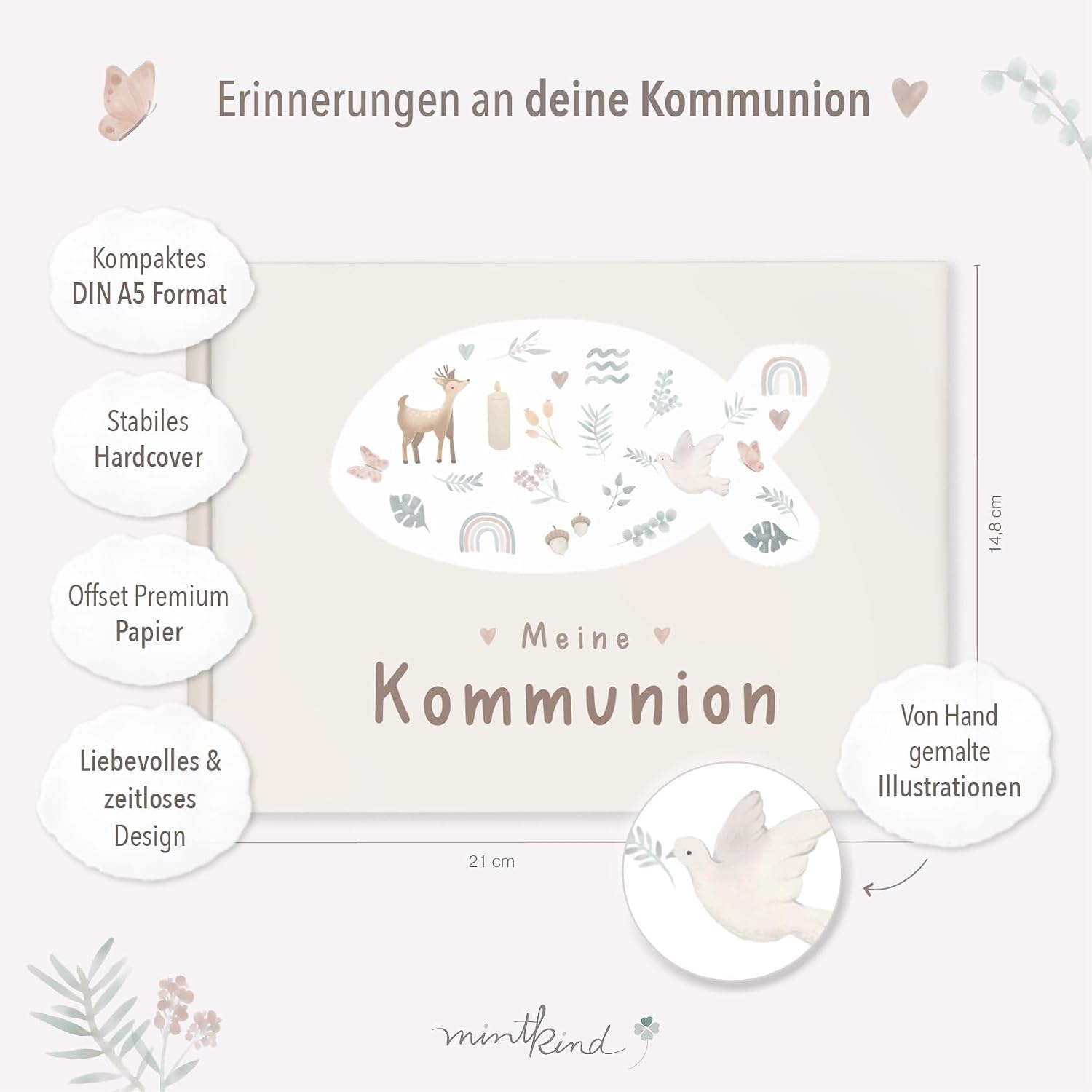 Thumbnail 1 de mintkind Erinnerungsalbum Kommunion Salbei