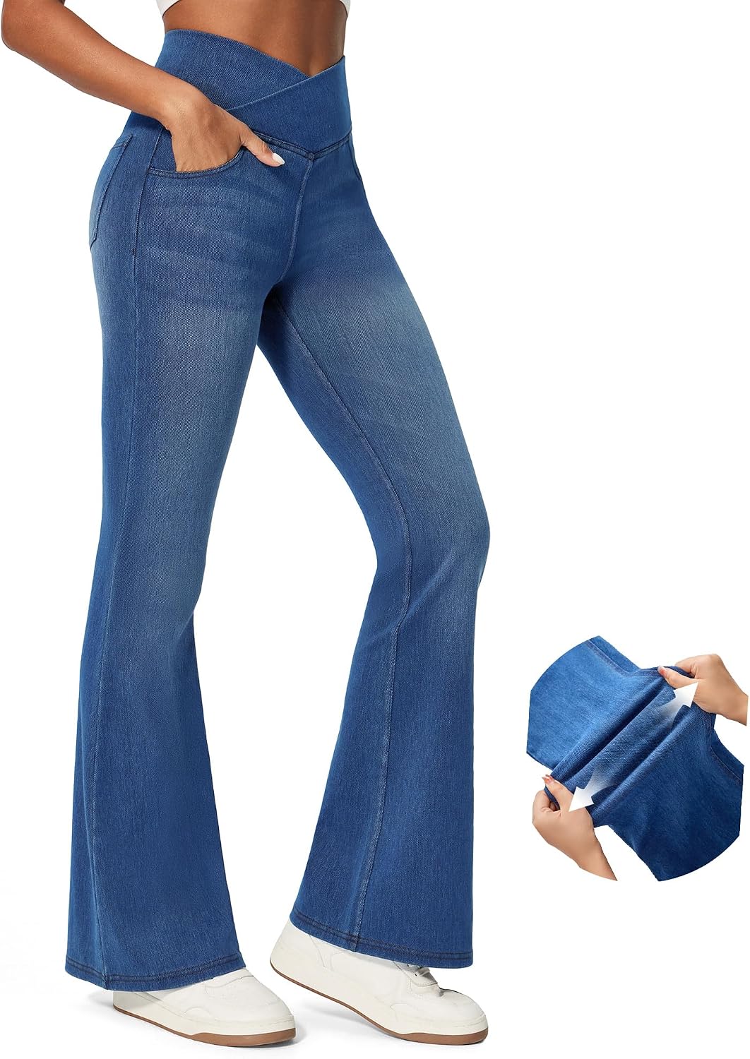 Thumbnail 6 de IUGA High Waisted Bell Bottom Jeans 1️⃣