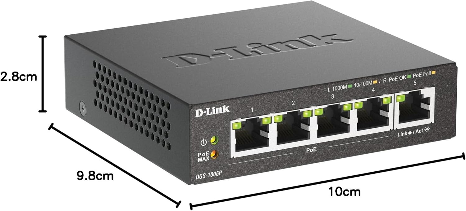 Thumbnail 3 de D-Link DGS-1005P: 5-Port PoE-Gigabit-Switch, luft- und lüfterlos