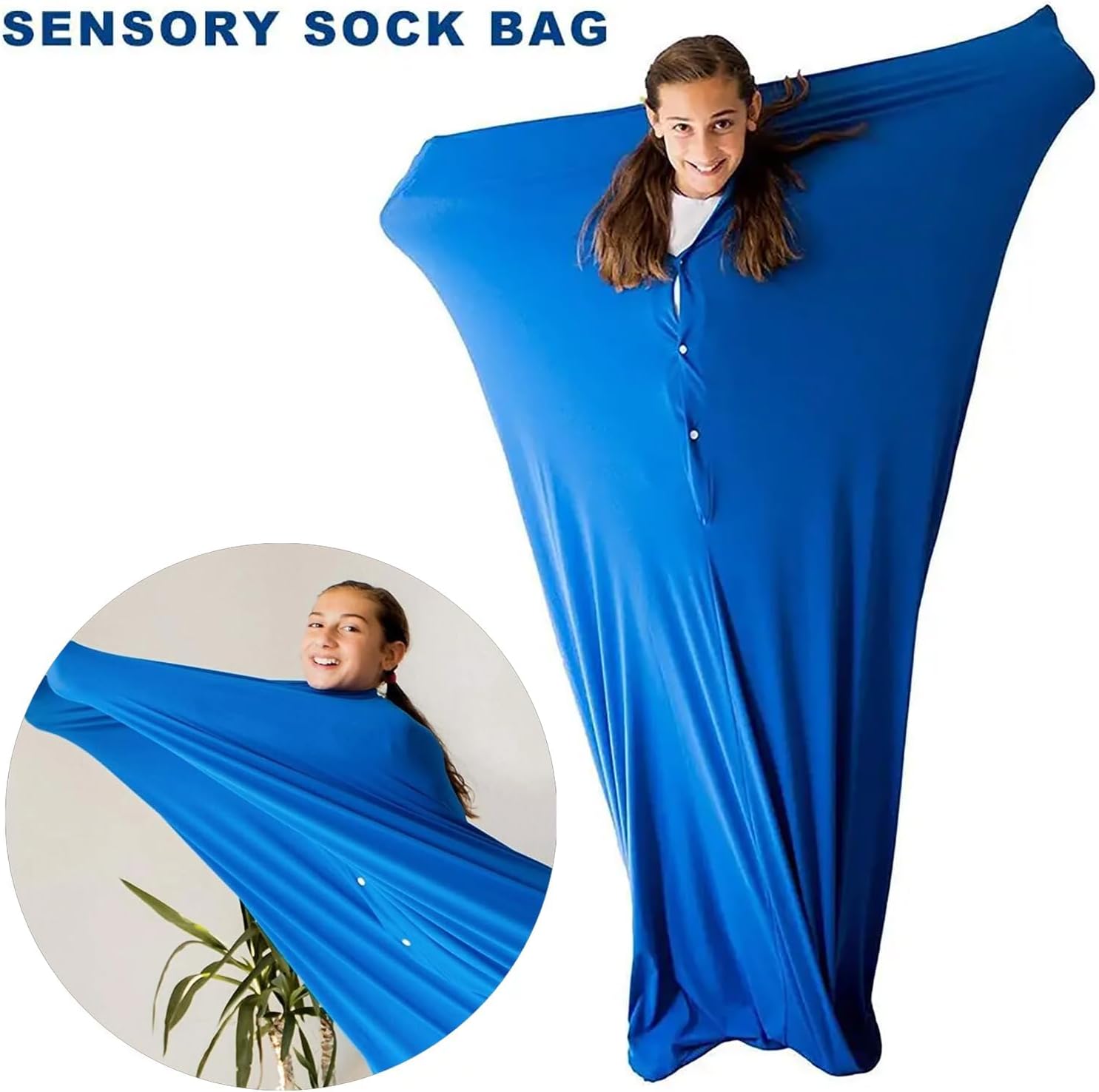 Detalle 2 de JiaYouLC Sensory Stretchy Body Sock Full-Body Wrap