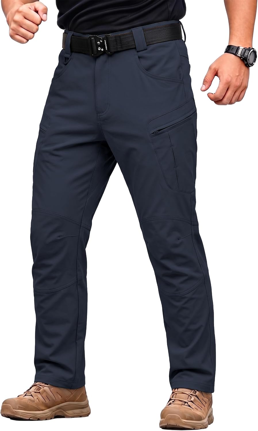 Detalle de Pillxter Men's Stretch Tactical Cargo Pants, 4-Way Stretch, 6 Pockets