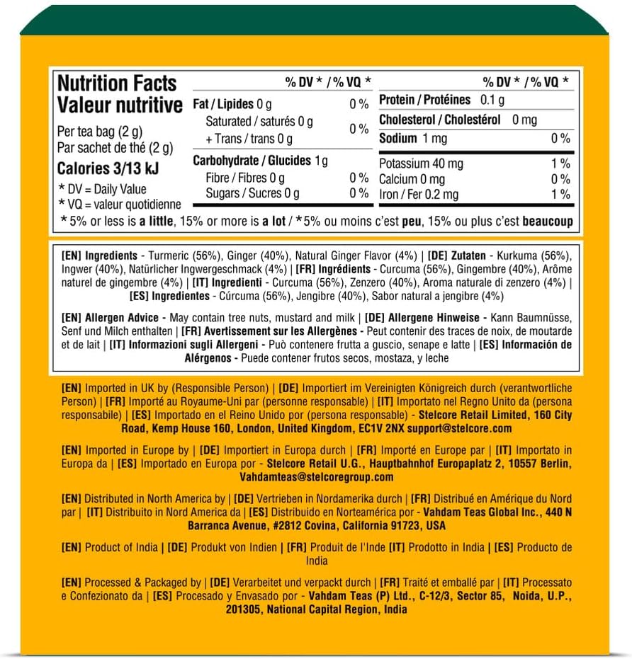 Thumbnail 8 de VAHDAM Turmeric Ginger Té 🌿 Cúrcuma, Jengibre, Sin Cafeína