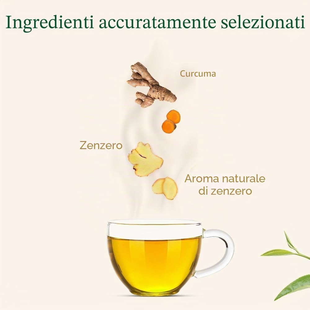 Thumbnail 2 de VAHDAM Tisana alla Curcuma (30 Bustine) Senza Caffeina – Zenzero e Curcuma in Bustine Piramidali