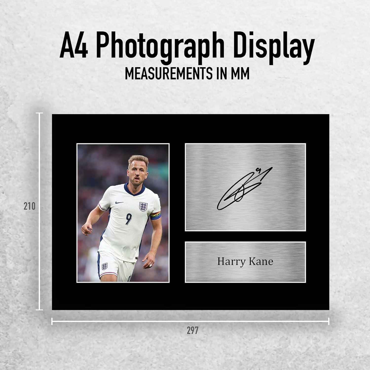 Thumbnail 1 de HWC Trading Harry Kane signed A4 photo display gift (England)