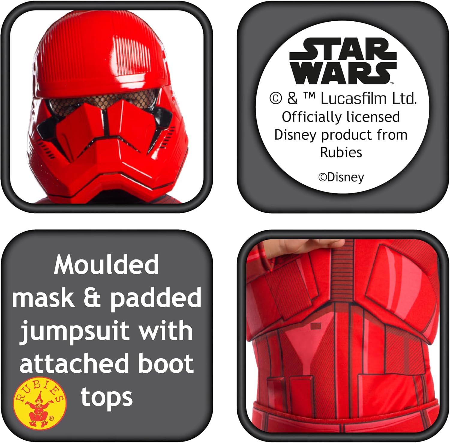 Thumbnail 1 de Rubie's Official Disney Star Wars Ep 9 Red Stormtrooper Deluxe Child Costume