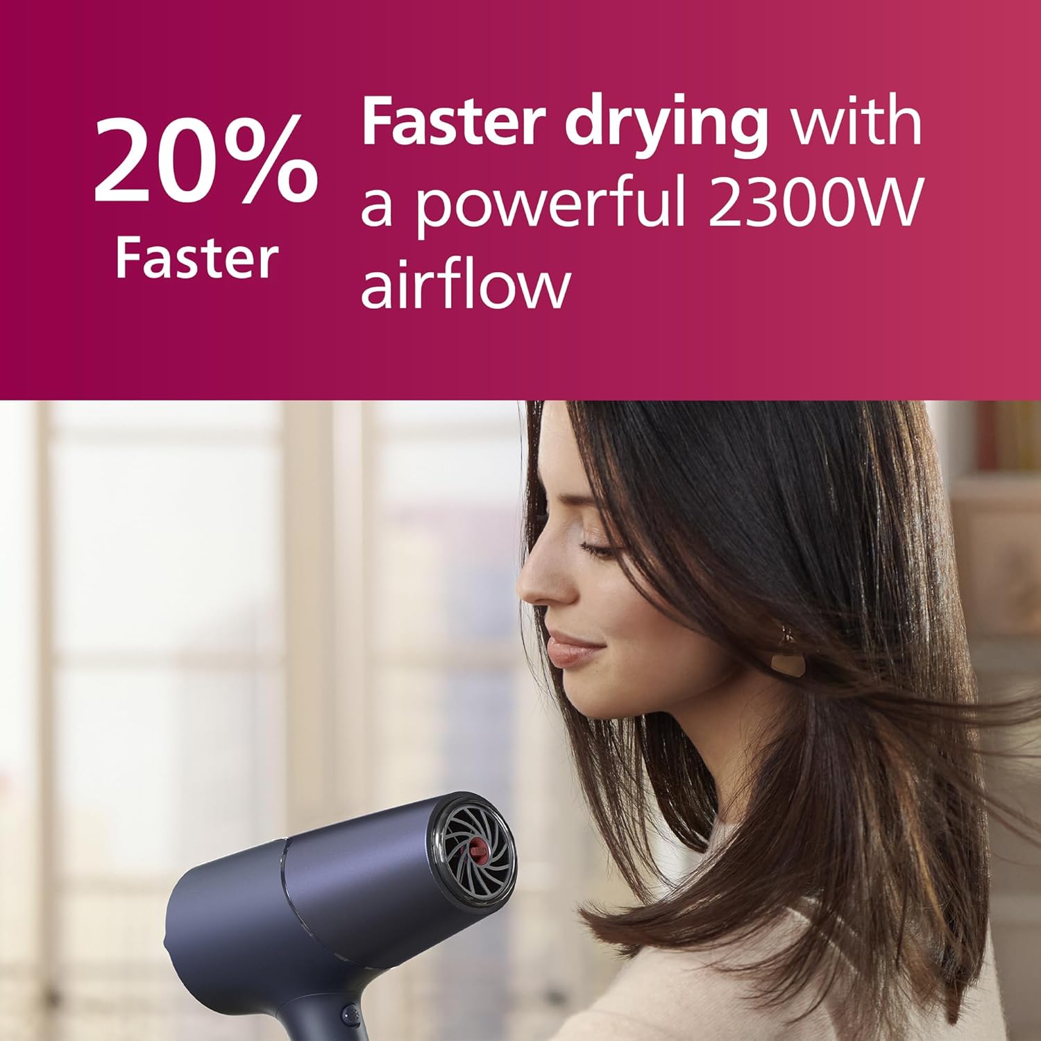 Thumbnail 3 de Philips Hair Dryer 5000 Series BHD510/03 (ThermoShield, Ionic) – 2300W with nozzle and hair diffuser