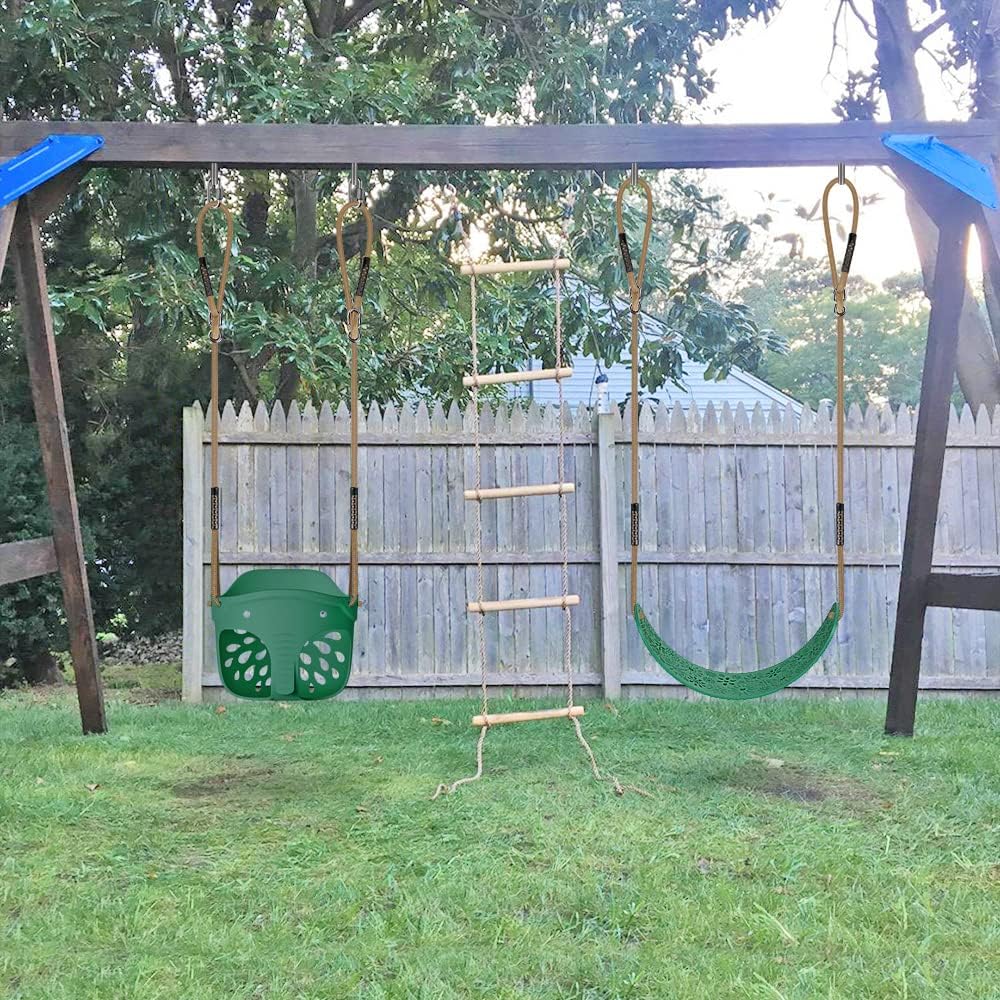 Thumbnail 6 de BeneLabel 2er Schaukel Kinder: Indoor/Outdoor-Eimer-Schaukelsitz mit Höhenverstellseil (130–200 cm)