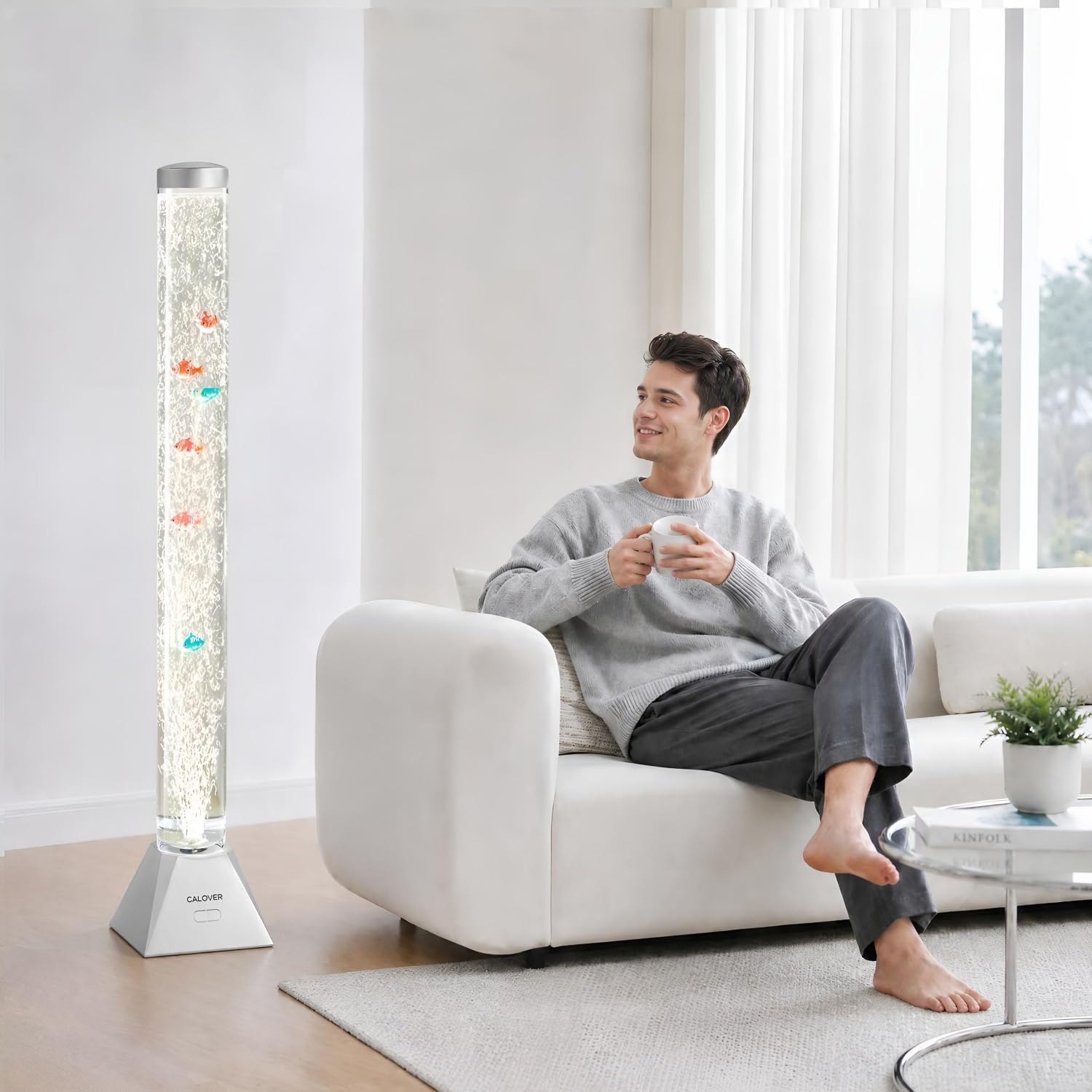 Detalle 2 de CALOVER GL-BA02 Sensory Bubble Tube Lamp, Colour-Changing LED, 4 ft
