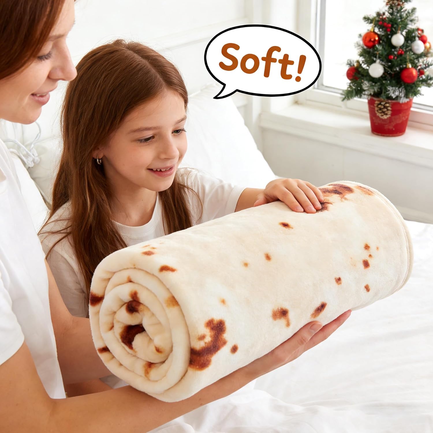 Detalle 2 de SeaRoomy Burritos Tortilla Throw Blanket 60 in