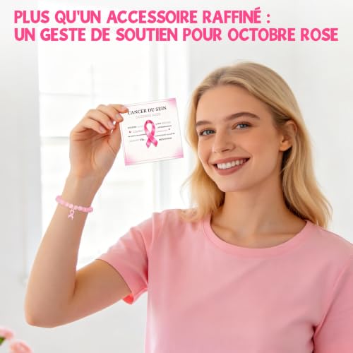 Thumbnail 6 de Leikedun bracelet de sensibilisation en pierre naturelle