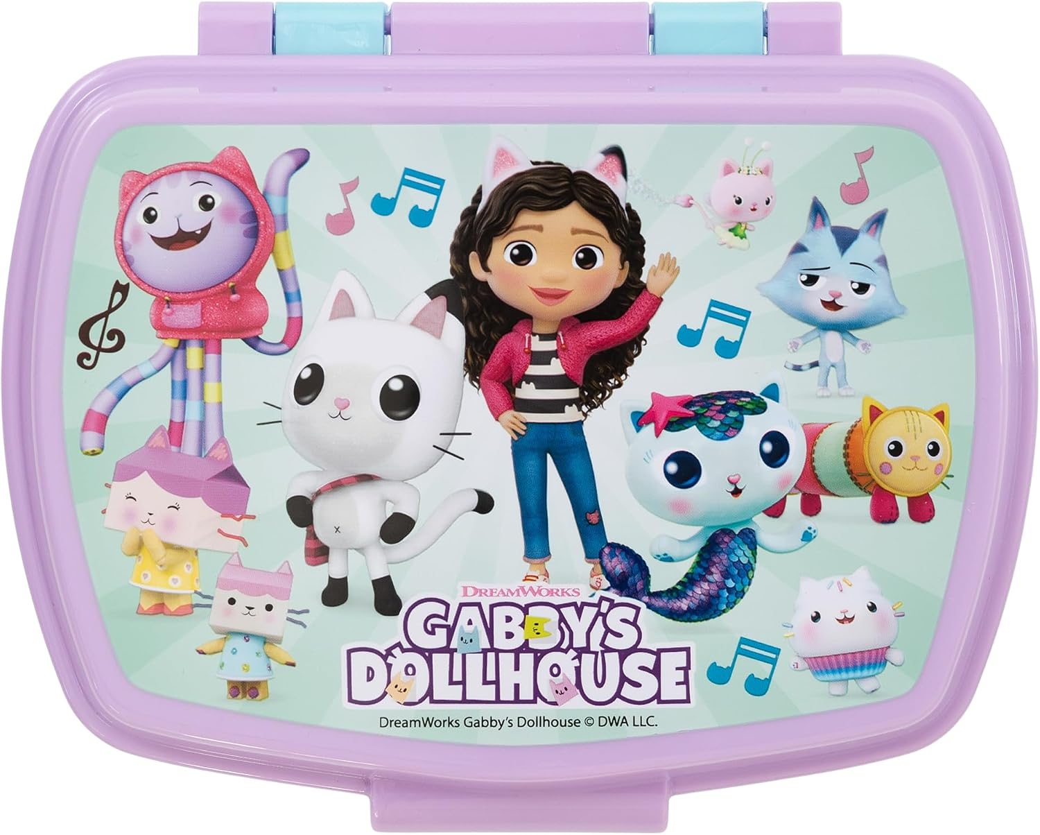 Detalle 2 de Stor 21274 Gabby's Dollhouse Rectangular Lunch Box for Kids, Light Pink