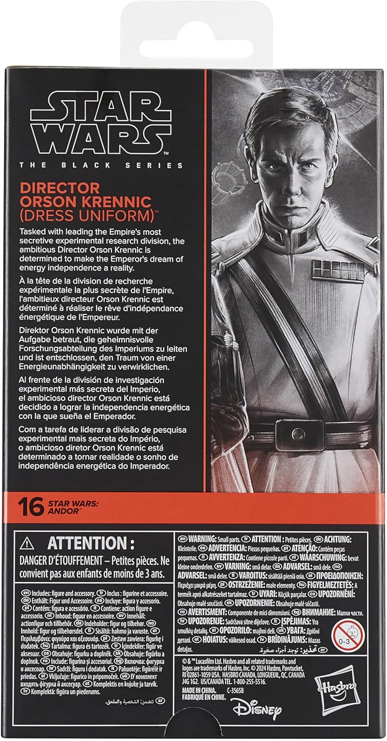 Detalle 2 de Star Wars The Black Series Direktor Orson Krennic (Paradeuniform), 15 cm – Sammelfigur von Andor