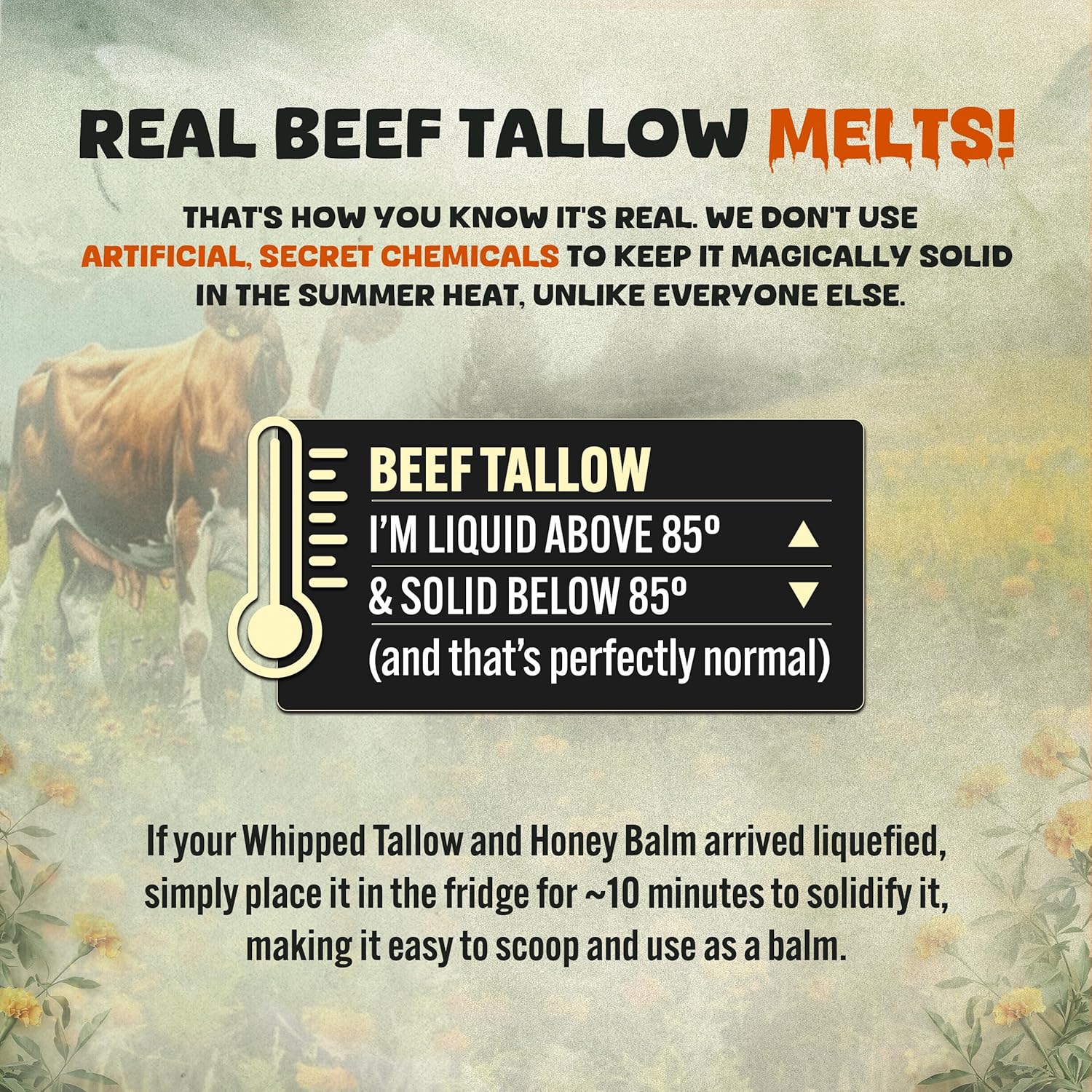 Detalle de Whipped Beef Tallow and Honey Balm – Ultra-Rich Moisturizer with Manuka Honey (Citrus Scented) by Evil Goods