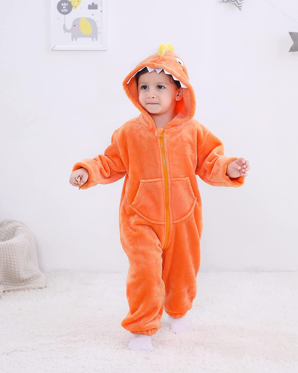 Detalle 1 de LOLANTA dinosaurus-overpyjama voor kinderen als verkleedkostuum