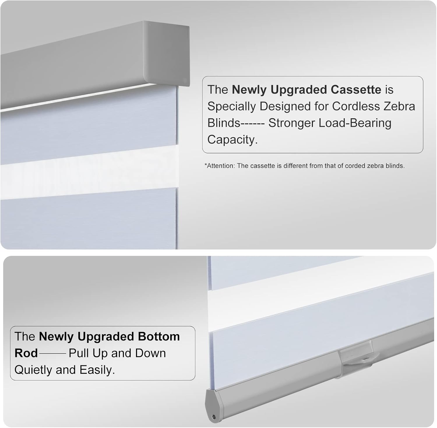 Detalle de Persilux Zebra Blinds 28" x 72" Blackout Window Shades 🪟