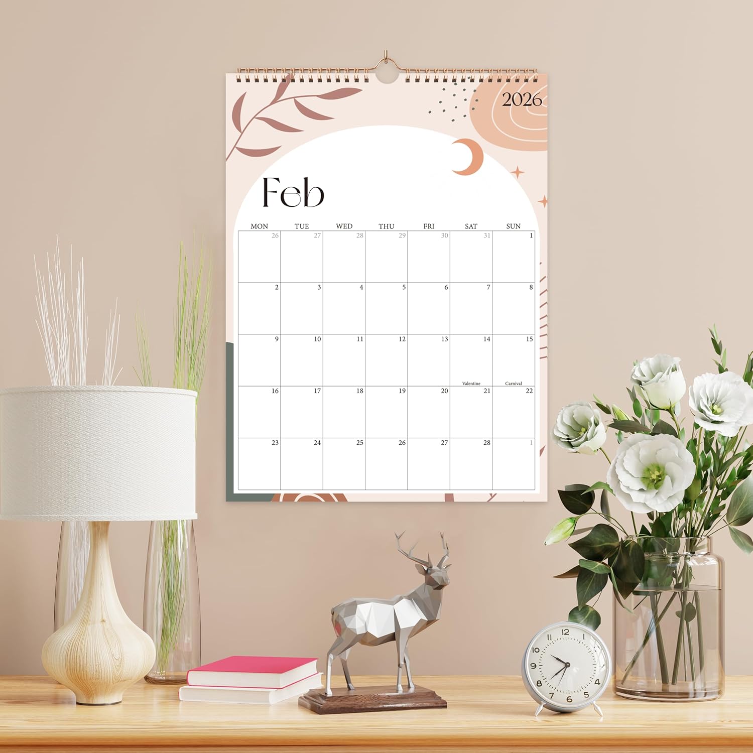 Thumbnail 5 de 2026 Calendar UK Month to View 18‑Month