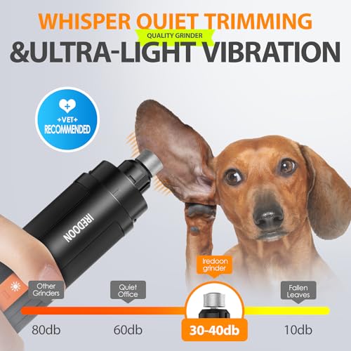 Detalle de IREDOON Lima Uñas Perro (3 velocidades) con 4 luces LED y batería recargable