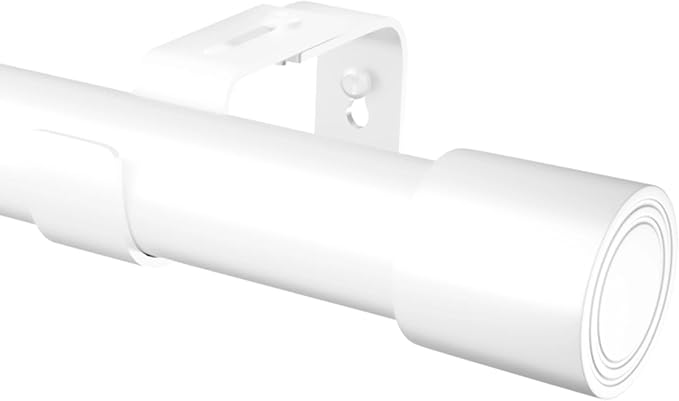 Curtain Rod Metal Blanco 62-187cm con Bolas y Soportes