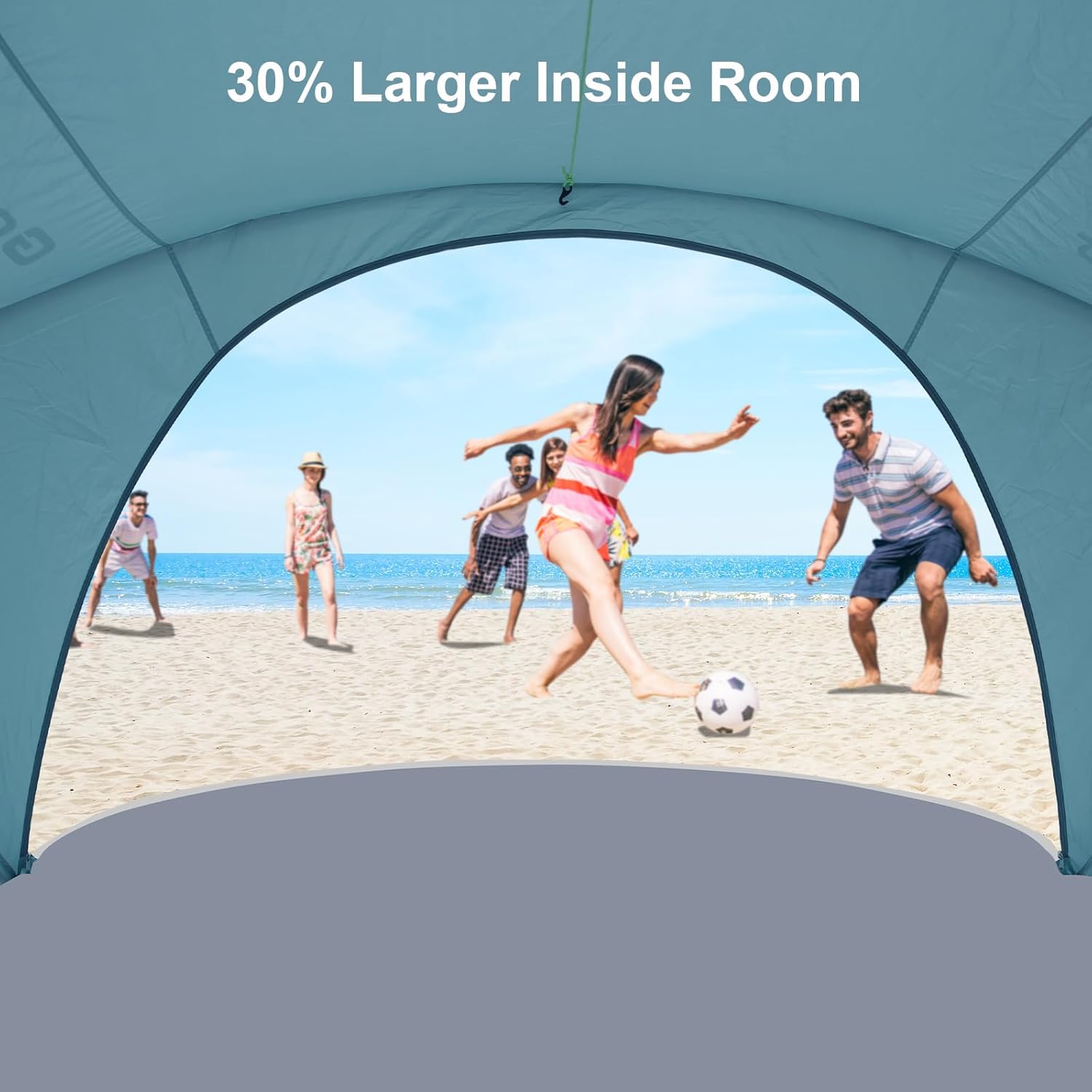 Detalle de Gorich Beach Tent Sun Shelter with UPF50+ UV Protection for 1-7 People