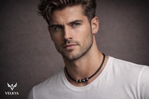 Detalle 2 de VELKYA Collar hombre de plata 925 43+7 cm